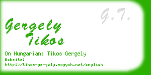 gergely tikos business card